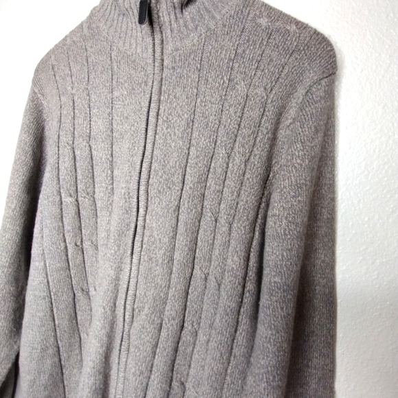 Oscar de la Renta Men's Cotton Blend Cable Knit Fall Winter Long Sleeves Sweater - Picture 10 of 13